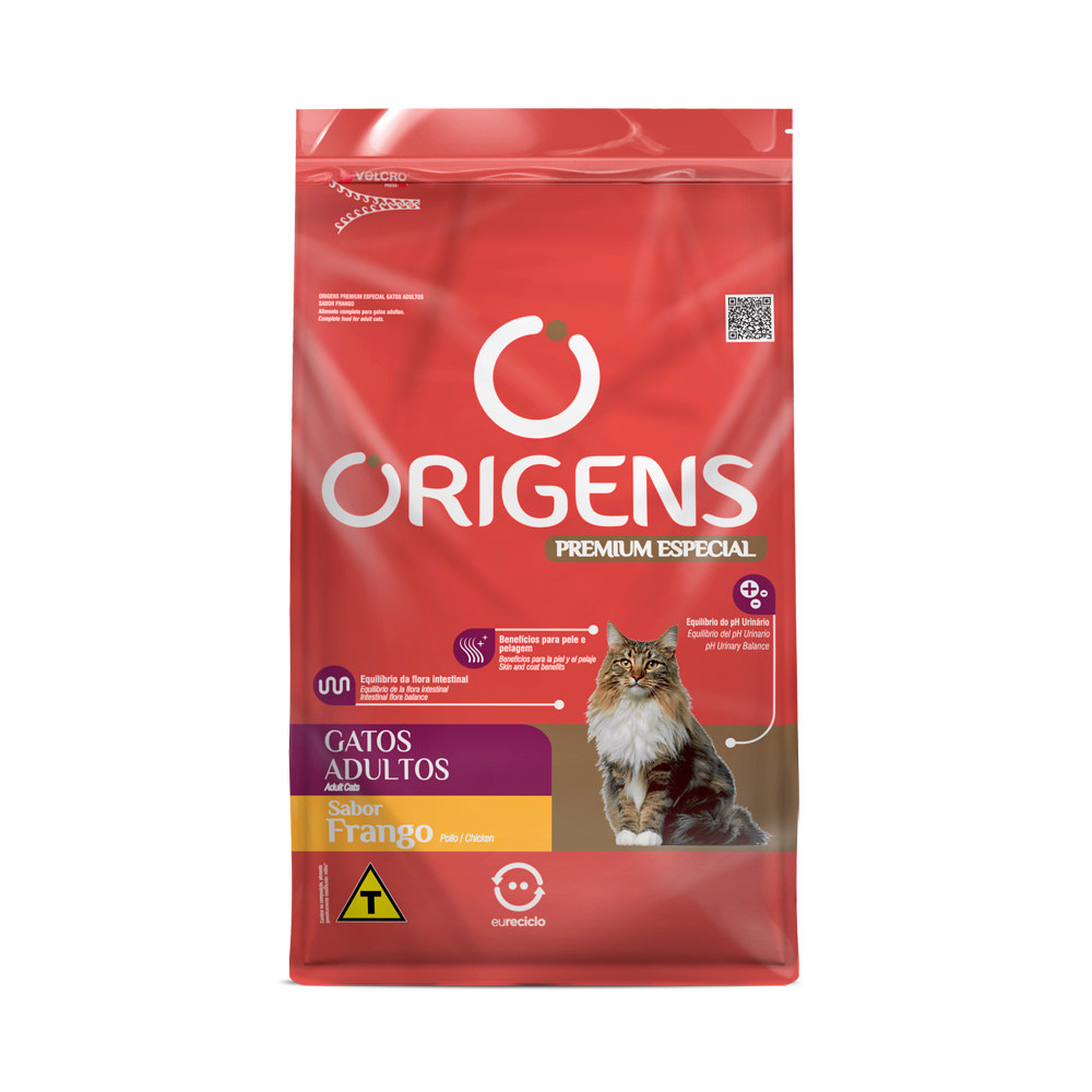 Ração Origens Gatos Adultos Frango 10,1kg