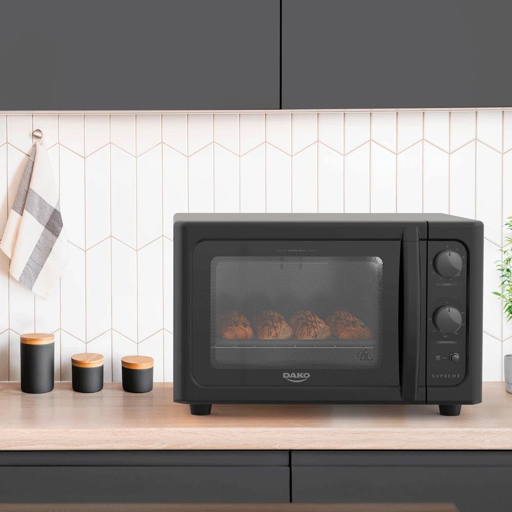 Forno de Bancada Elétrico 44 Litros Dako Supreme com Grill Dourador 1750W Preto 127V — imagem 2 de 2