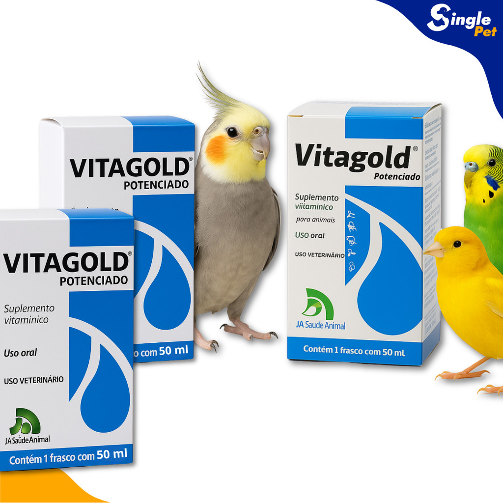 Vitagold Potenciado Suplemento Vitamínico para Animais - Escolha entre 20ml ou 50ml em Oferta na Shopee