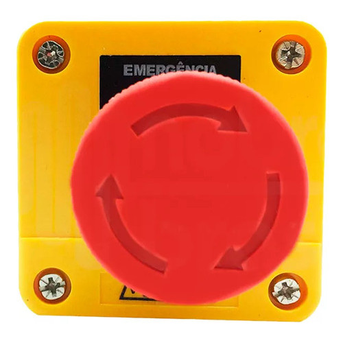 Botoeira De Emergência Caixa Sobrepor Amarela NR-12 - CP1-E