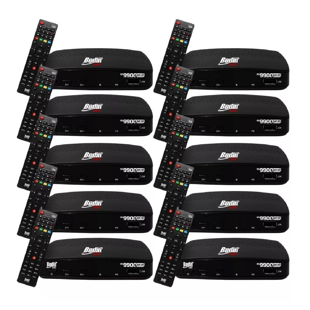 Kit 10 Receptores Bedin 9900s Full Hd Nova Parabólica