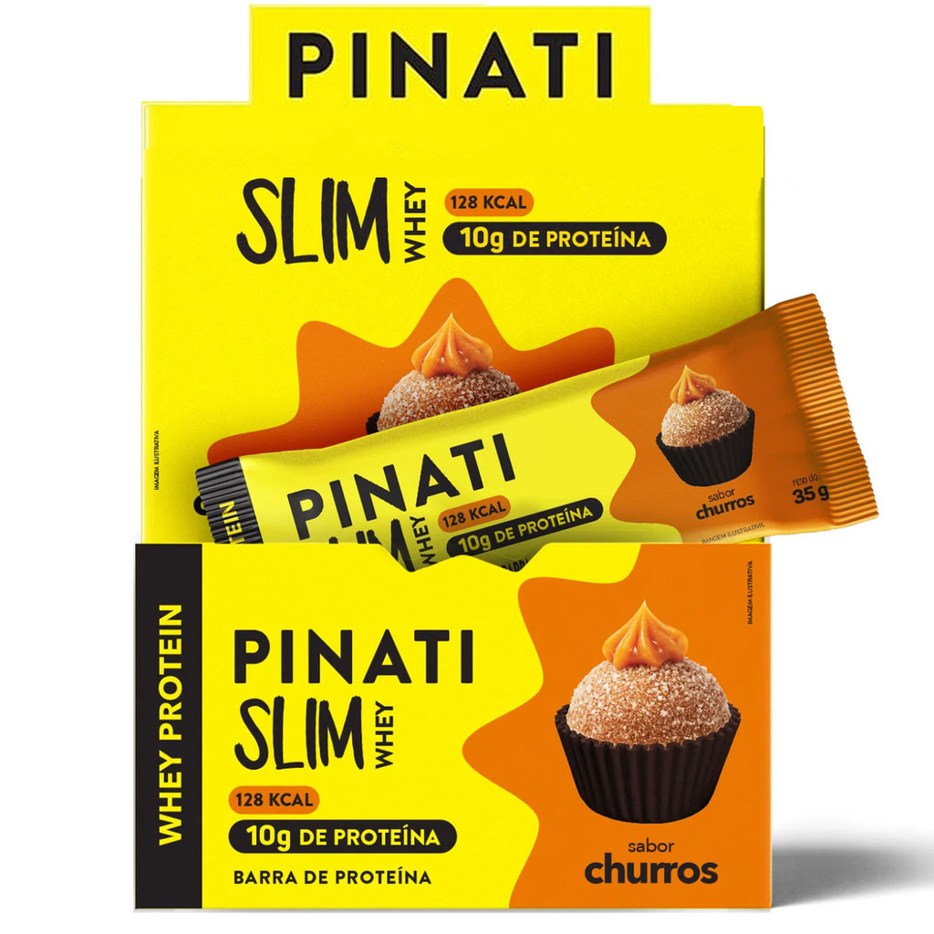 Barra de Whey PINATI Slim Whey Churros 35g (Display 16und)