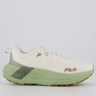 Tênis Fila Racer Skytrail Feminino Bege e Verde em Oferta na Shopee