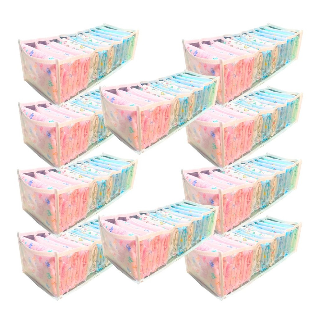 Kit 10 Colmeia Organizadora M 10x15x35cm Para Roupas baby/calcinha/cueca/sunga - Um Xarminho