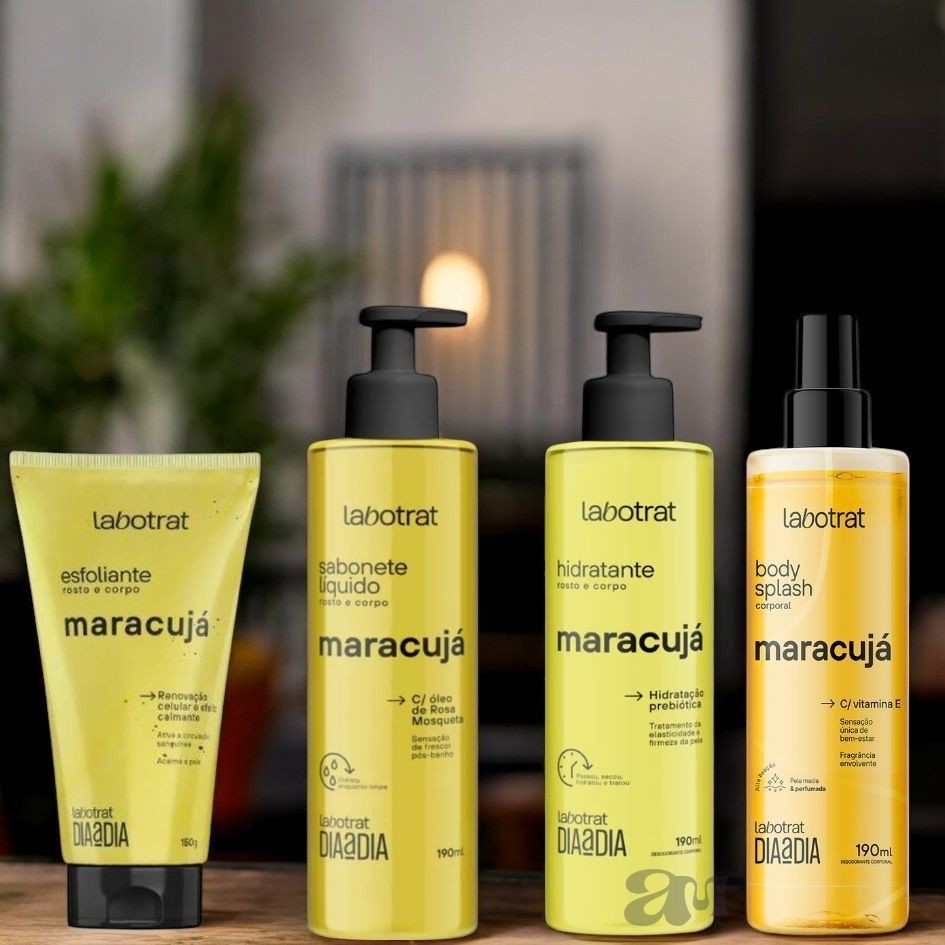 Kit Labotrat Maracuja Dia a Dia – Esfoliante, Sabonete, Hidratante e Body Splash