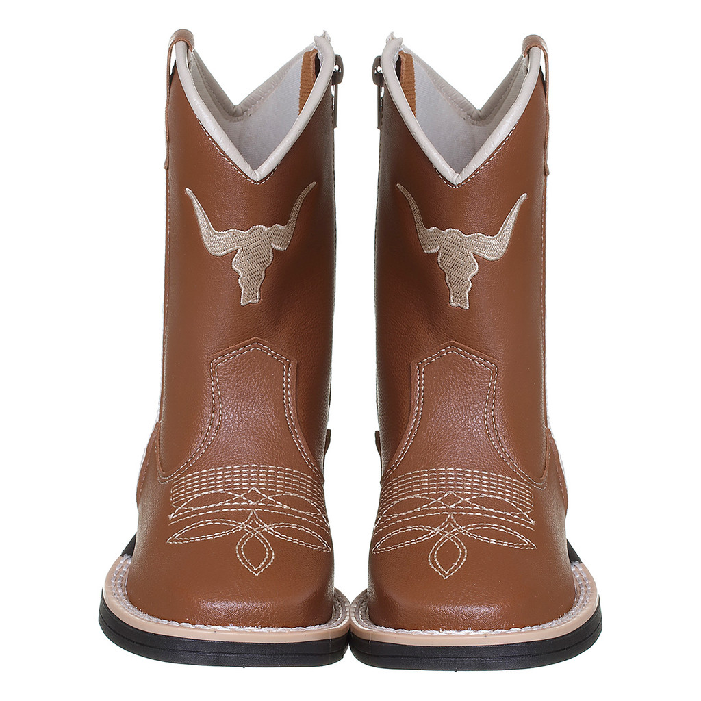 Bota Texana Country Infantil Bordada Confortável Ref 7304 em Oferta na Shopee