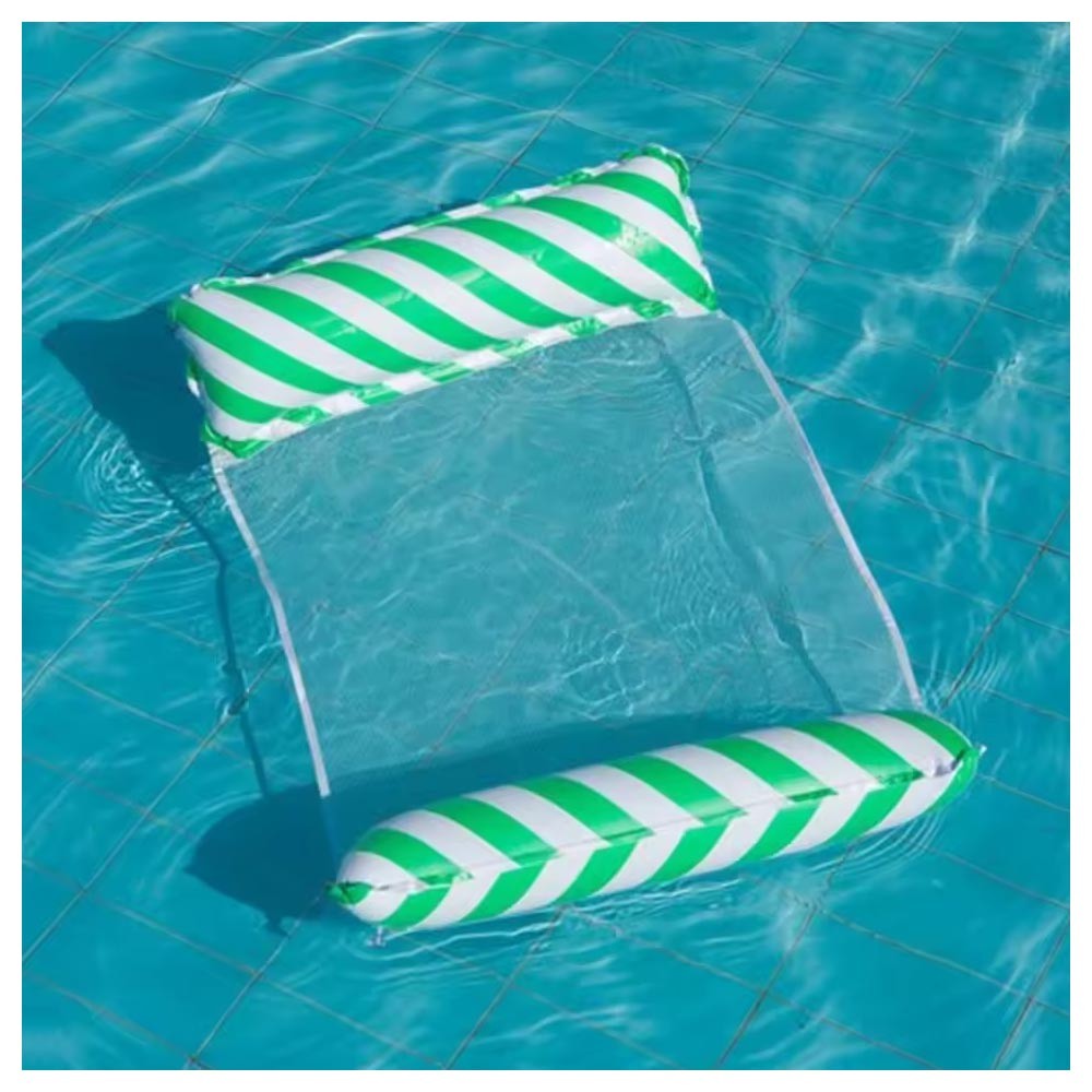 Boia Rede Inflável, Cadeira Para Piscina, Espreguiçadeira Cama Flutuante, Colchão Adulto Verde