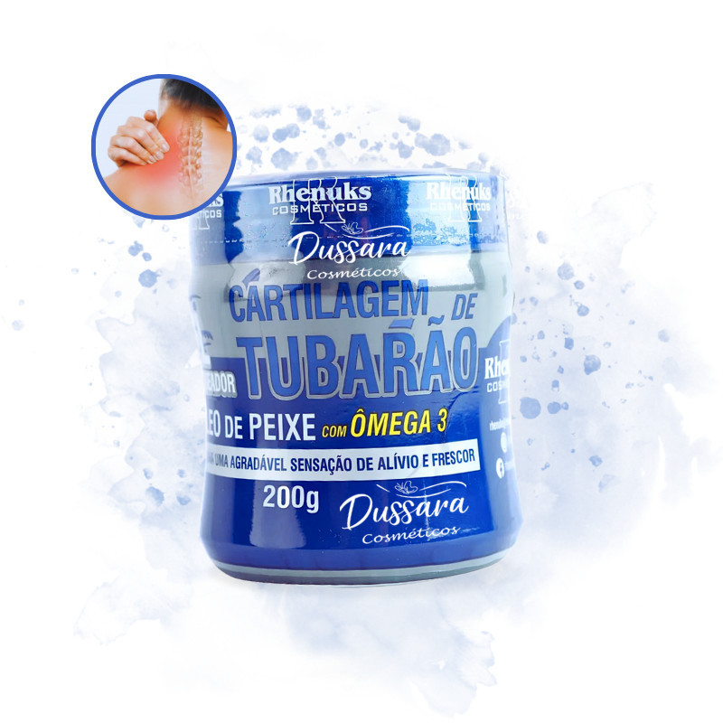 Gel Para Massagem Muscular Cartilagem de Tubarão (com Ômega-3) 200g Rhenuks