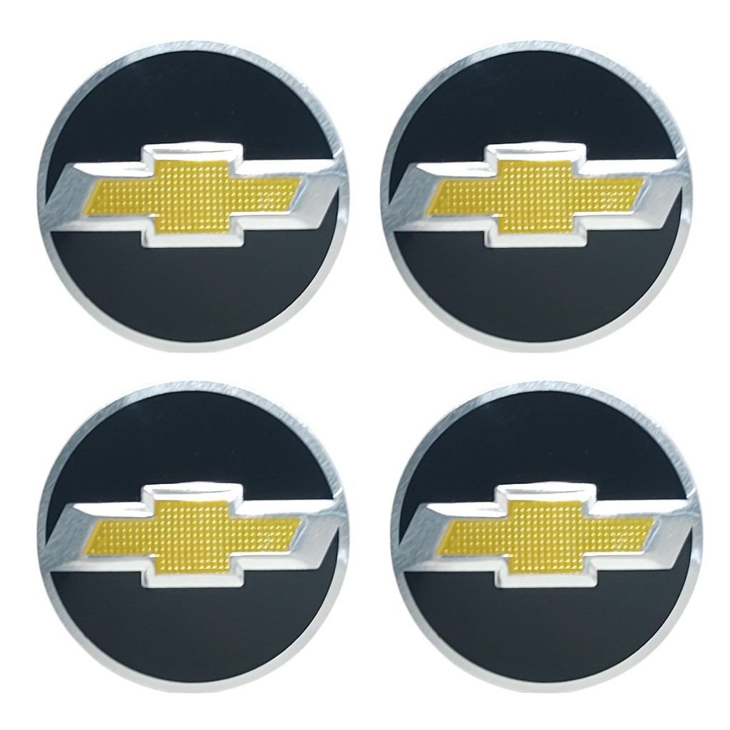 Kit 4 Emblema adesivo Chevrolet 63mm p/Calota S10 LTZ