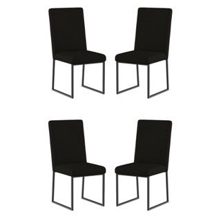 Kit 4 Cadeiras Para Mesa De Jantar Base Industrial Preto Balaqui em Oferta na Shopee