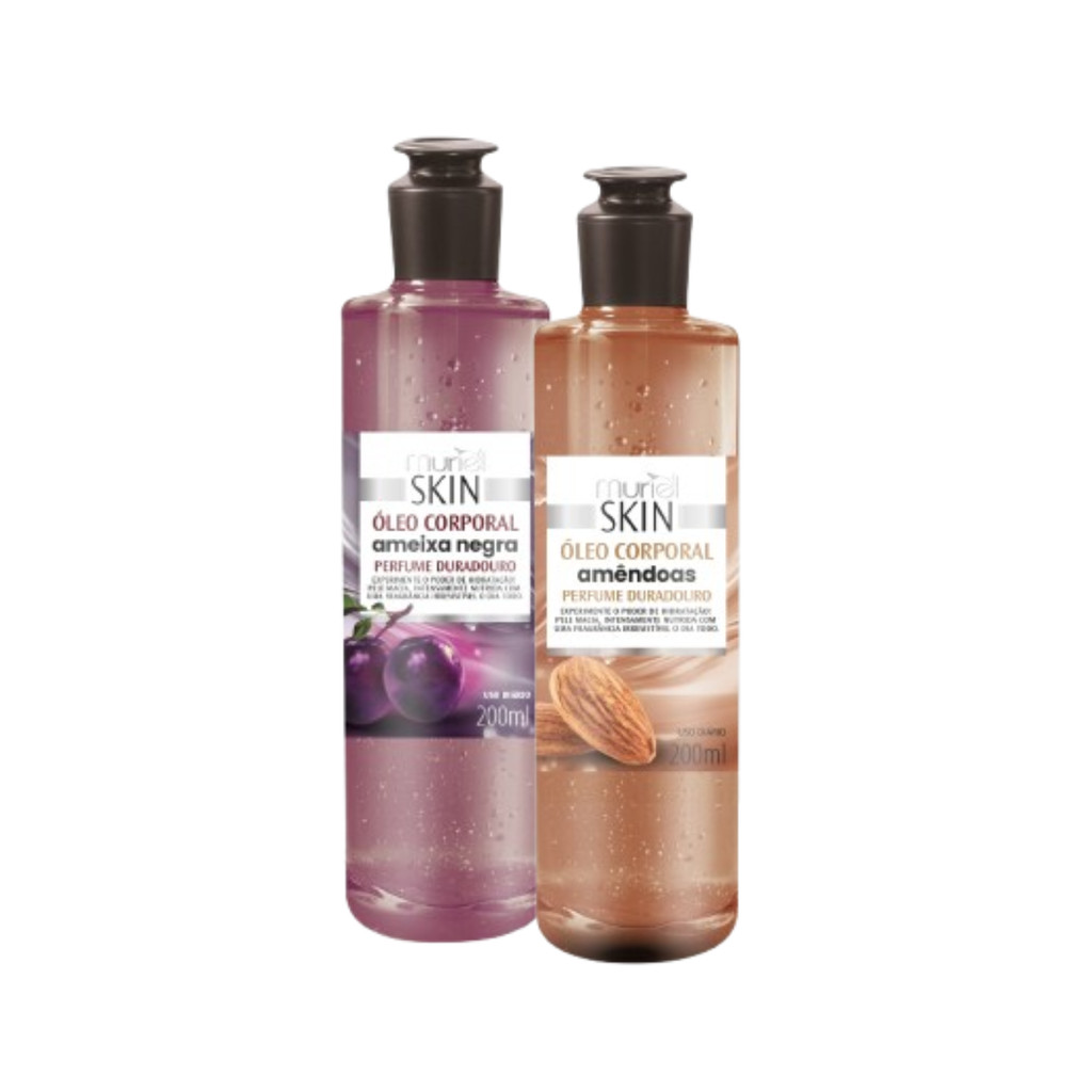 Óleo Corporal Ameixa Negra + Óleo Corporal Amêndoas Muriel Skin