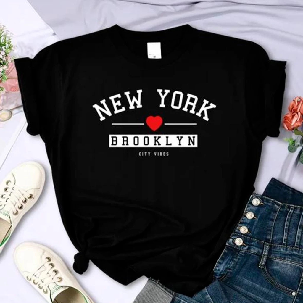 Camiseta T-Shirt Feminina Blusinha Tendência Moda Gola Redonda Verão 100% Algodão Promoção