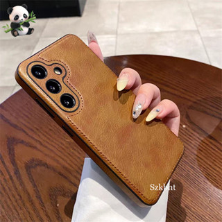 Capa De Telefone Luxuosa De Couro De Vaca Para Samsung A56 A55 A54 A16 A15 S25Ultra S24 Proteção Macia Traseira em Oferta na Shopee