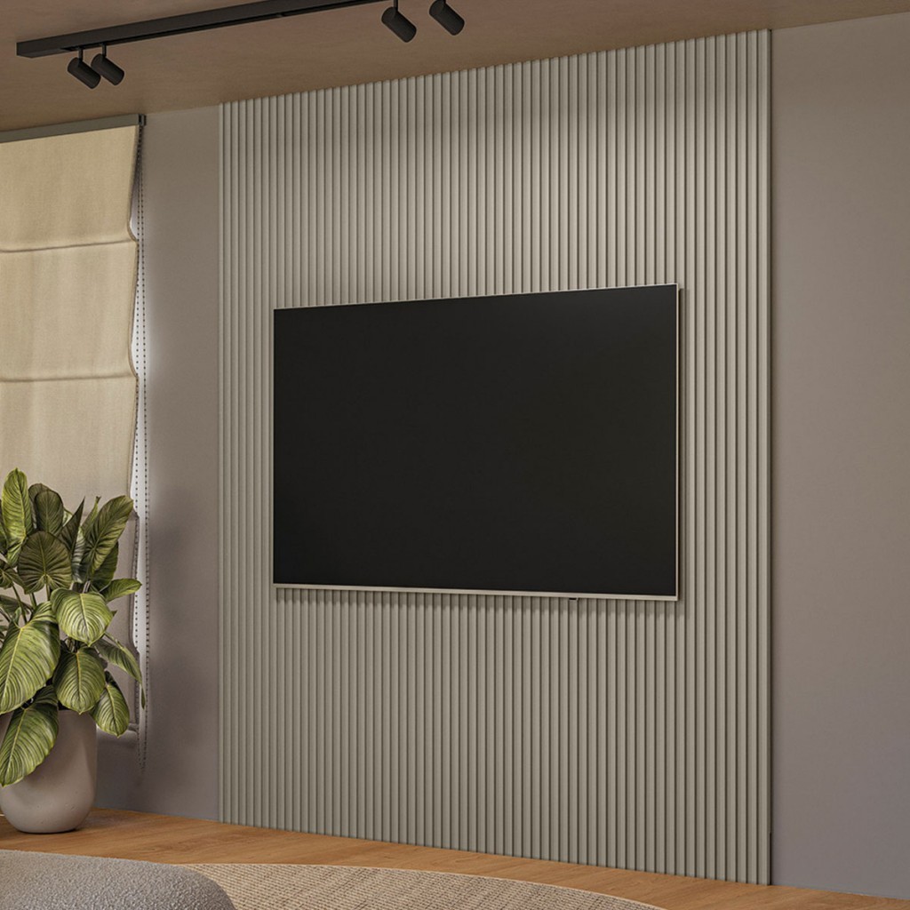 Painel para TV Até 85 Polegadas Ripado Gris Fosco 810010150 - Linea Brasil em Oferta na Shopee