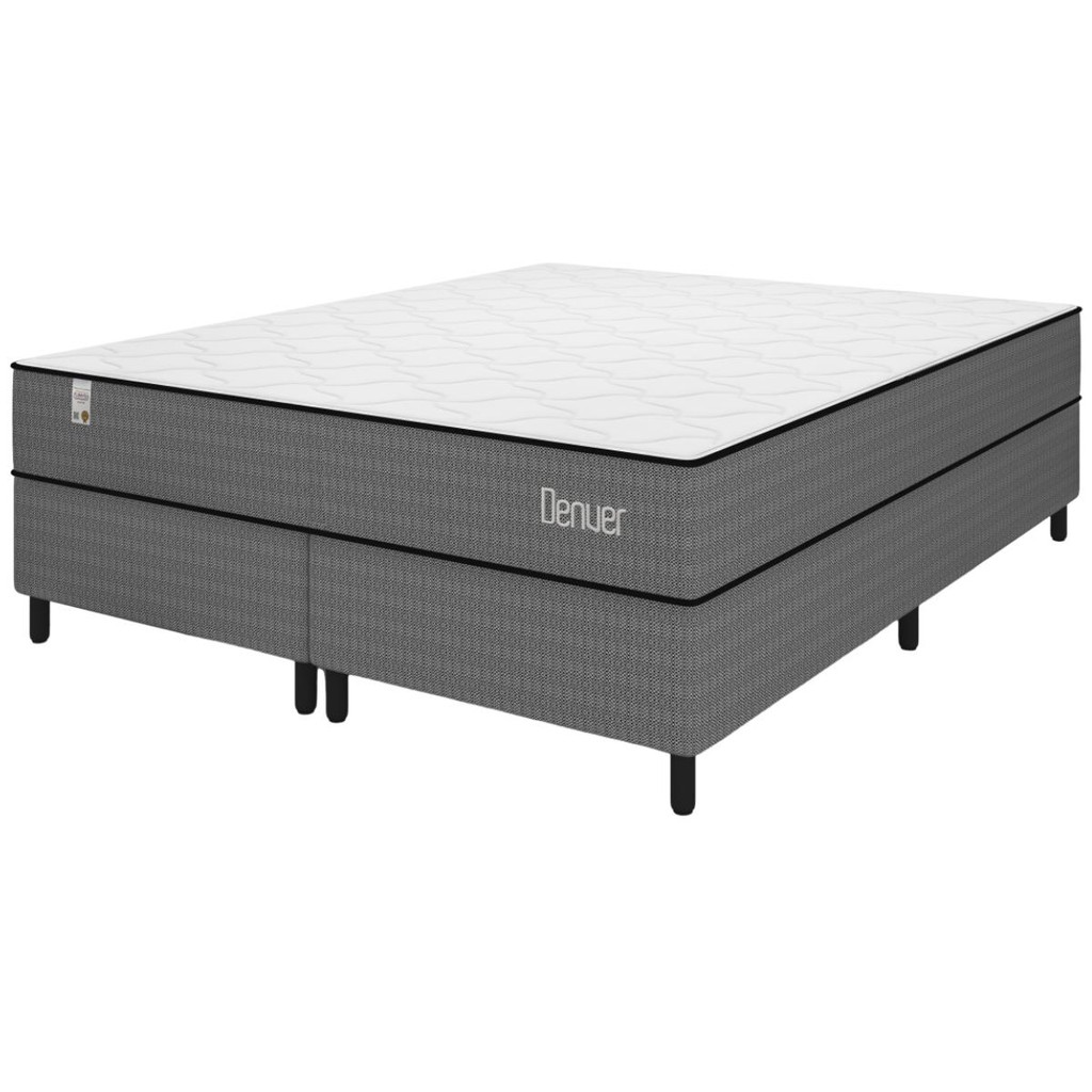 Cama Box Queen Molas Pocket 158x 98x 22 Denver Plumatex em Oferta na Shopee