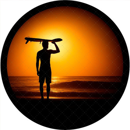 Capa Estepe Personalizada Pneu Ecosport Crossfox Aircross - Aro 16 - Praia Por Do Sol