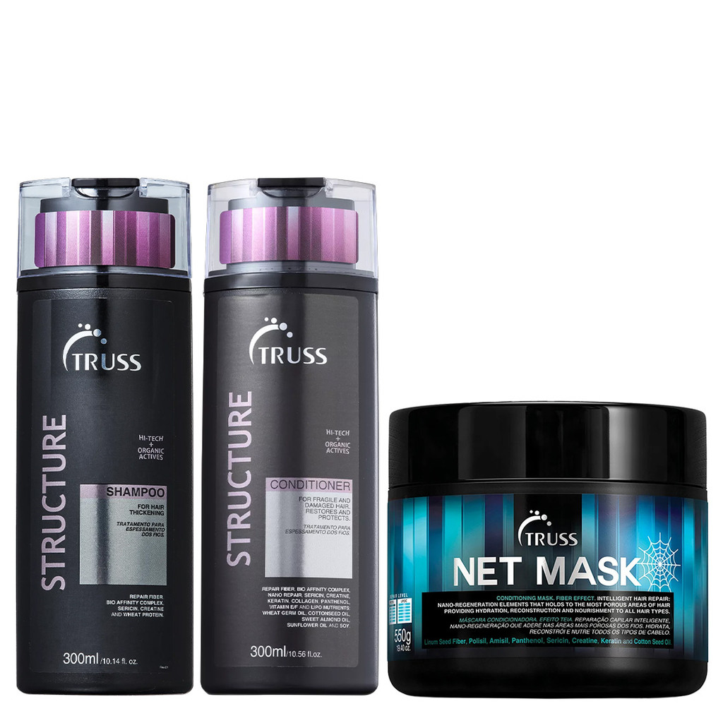 Truss Structure Kit Shampoo Condicionador e Net Mask 550g