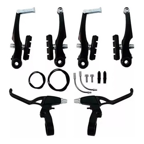 kit Freio V-brake de Nylon Preto Mtb para bicicleta manetes e cabos ou escolha apenas o que precisa em Oferta na Shopee