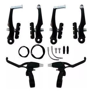kit Freio V-brake de Nylon Preto Mtb para bicicleta manetes e cabos ou escolha apenas o que precisa