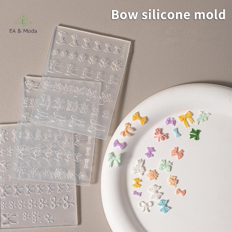 EA & Moda Molde De Silicone Para Unhas , Desenho Animado , Arco , Decorações De Design DIY , Placa De Estampagem Estereo em Oferta na Shopee