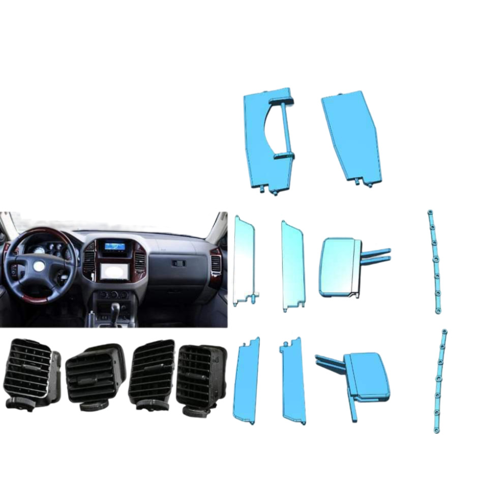 Aletas Difusor Ar Botão Direcional Pajero Full 08-20 Modulo