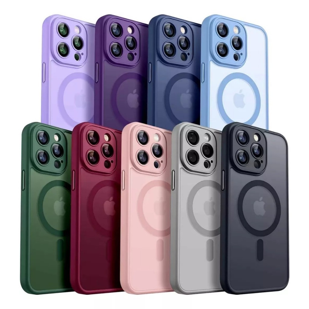 Capa Case Fosca Premium COLOR + Proteção Câmera Magsafe Para iPhone 11 12 13 14 15 16 PRO PROMAX em Oferta na Shopee