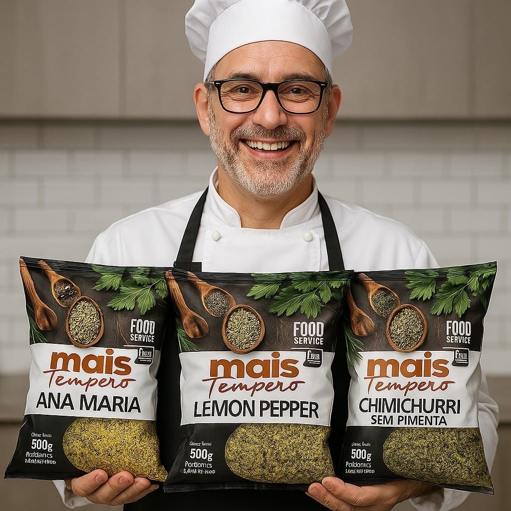 Kit Tempero Especial Chimichurri Sem Pimenta, Ana Maria e Lemon Pepper 500g De Cada - Super Linha Premium Mais Tempero