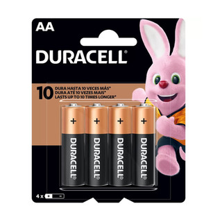 Pilha Duracell Alcalina Pequena AA -  4 Unidades