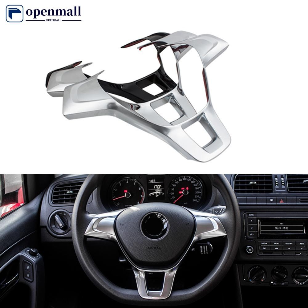 OMALL Interior Do Carro Volante Capa Guarnição Adesivo Acessórios Para Volkswagen VW Golf 7 GTI MK7 POLO 2014 2015 Jetta