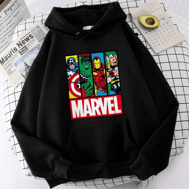 Moletom Canguru Com Capuz Avengers Vingadores Hulk Iron Man Friends Studio Marvel Unissex Promoção Envio Rápido
