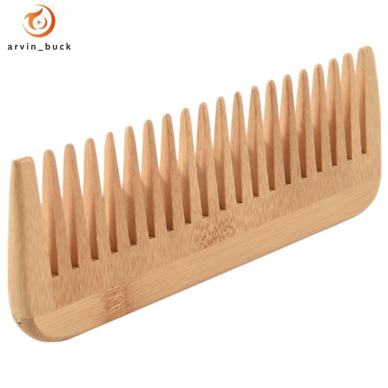 Pente De Madeira Maciça Grosso Dente Largo Portátil Estilo Massagem Anti-Estático Cabelo Sem Alça Cabeleireiro