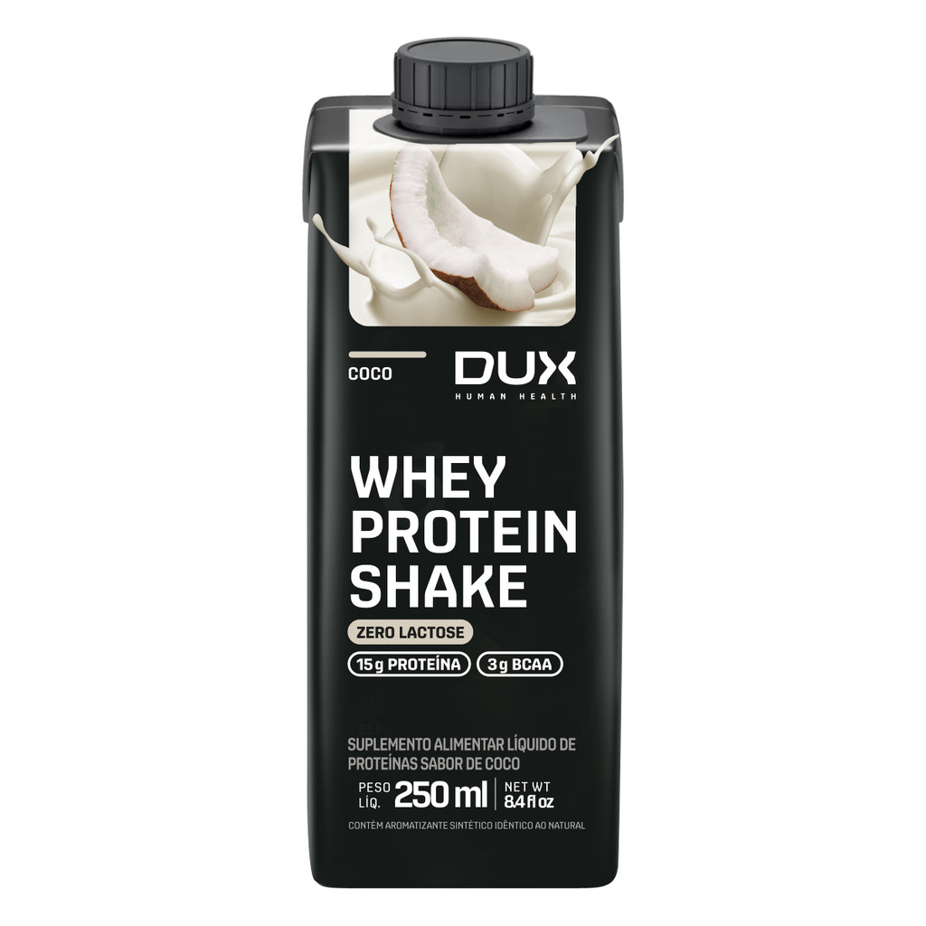 Whey Protein Shake 250ml Dux Human Health Côco