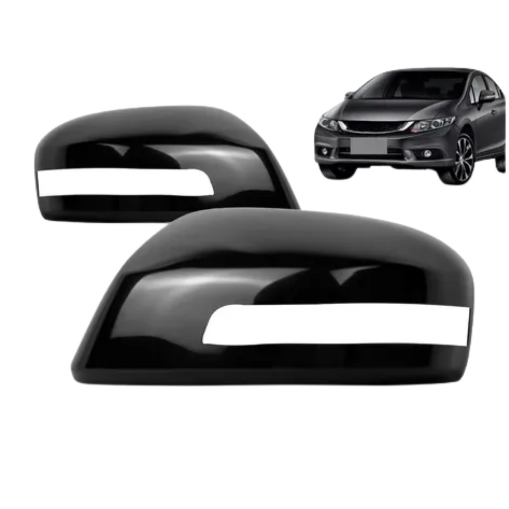 Capa Retrovisor Civic 2012 a 2016 C/Pisca Black Piano LE