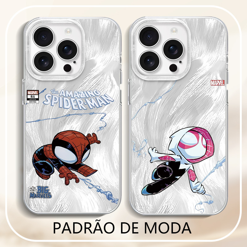 Anime Homem-Aranha capinha kawaii com Samsung A05S A14 A15 A55 S22 S23 S24 Ultra