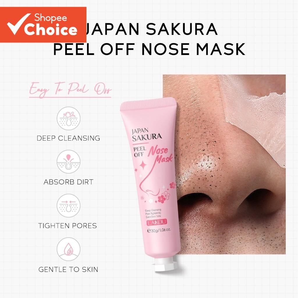 LAIKOU Japão Sakura Peel Off Nariz Máscara Limpeza Profunda Remoção De Cravo Tigh Dez Poro...