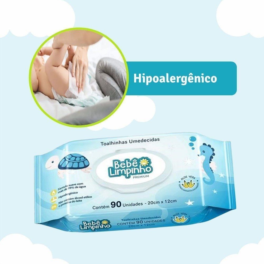 Toalhinhas Umedecidas Cimed Bebê Limpinho Premium