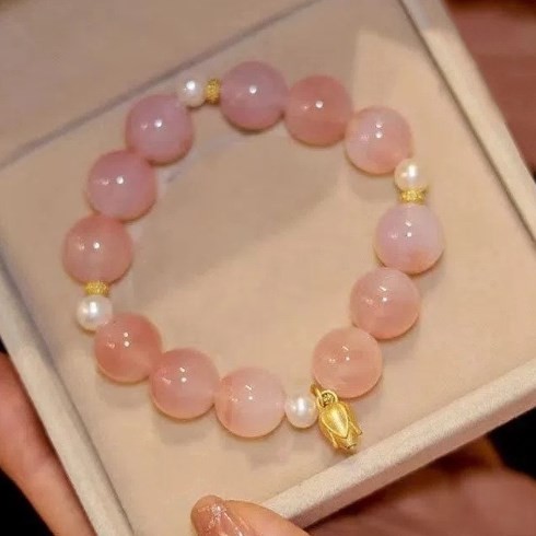 Pulseira BAMOER Cor Rosa Traz Amor Presente De Flor De Pêssego Para Mulheres Amigas