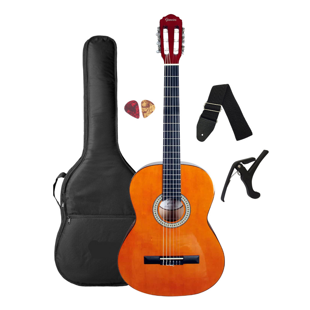 Violão Giannini Aço Natural Brilhante S-14 N + Acessórios