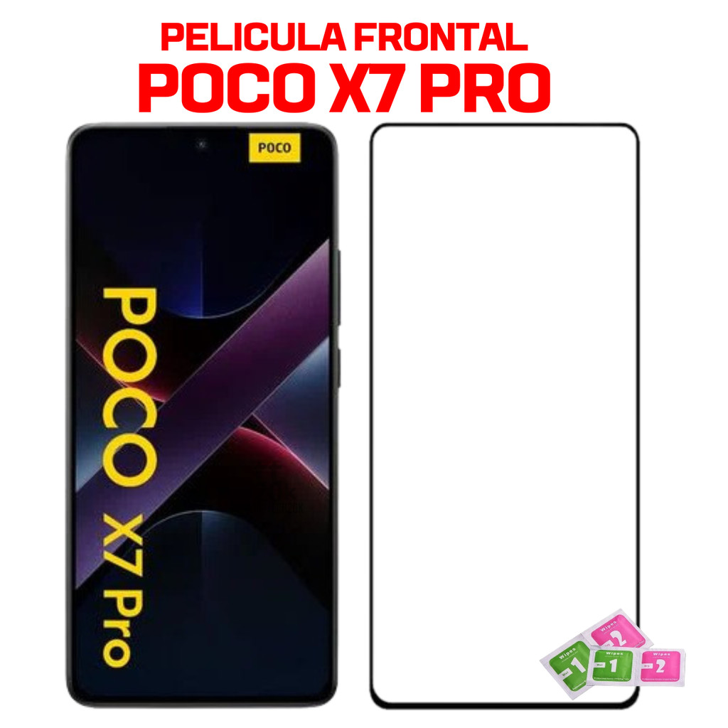Combo 3 Peliculas Poco X7 Pro Frontal Completa Vidro 3d Temperado Kit Aplicação Envio Imediato em Oferta na Shopee