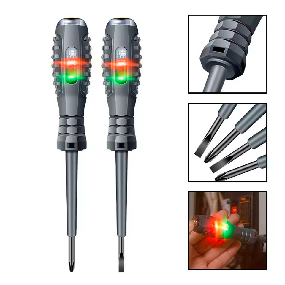 2 Canetas Chave De Fenda E Philips Inteligente Teste Polaridade Elétrica Detector Tensão Eletricista em Oferta na Shopee