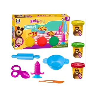 Brinquedo Infantil Masha e o Urso Fábrica de Espaguete Cotiplás Presente Criança Faz de Conta em Oferta na Shopee
