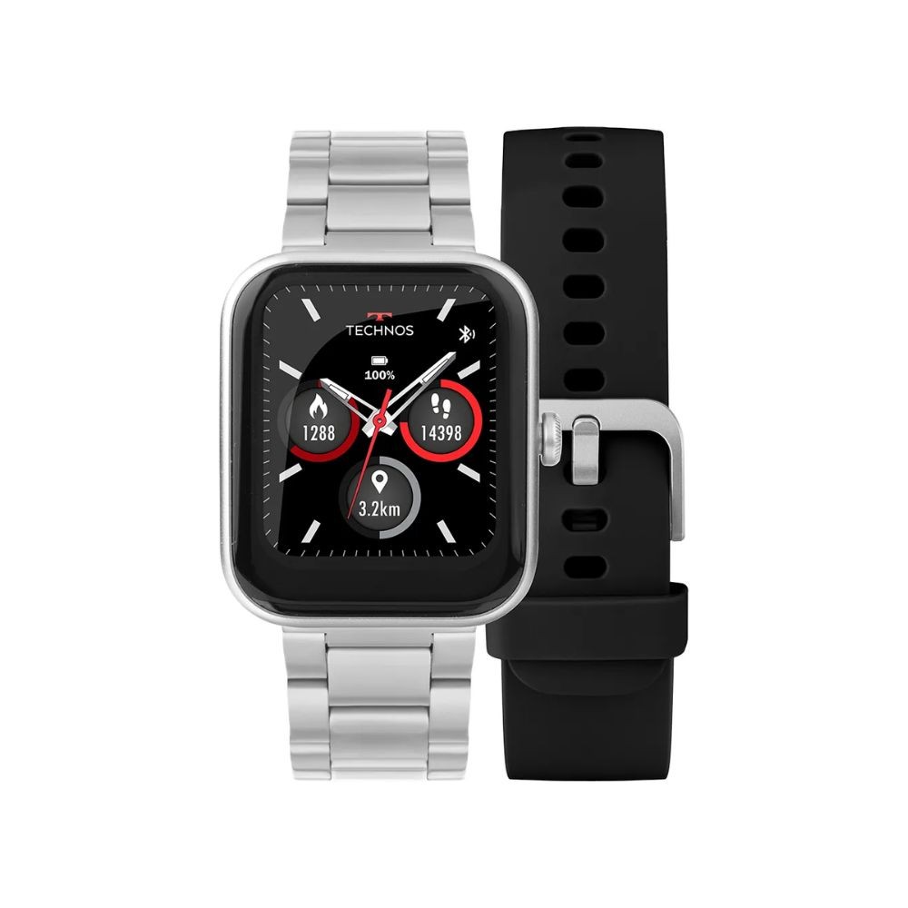 Smartwatch Technos Connect Sports Prata Masculino TMAXAM/8K