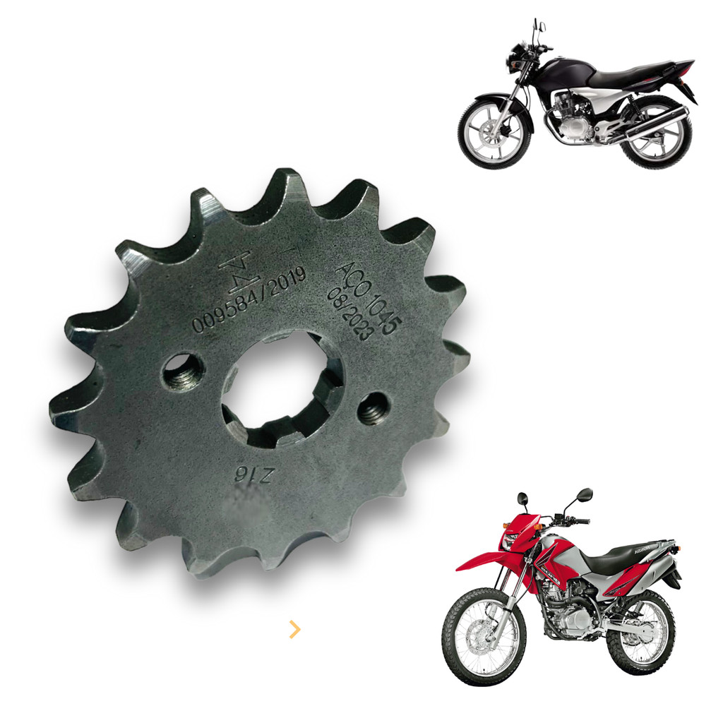 Pinhao Força 16 Dentes Titan 150 Bros 150 Bros 160 Cg 125