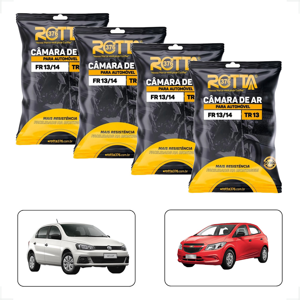04 Câmaras De Ar Aro 13/14 Fr 13/14 Tr13 P/ Automóveis Leves em Oferta na Shopee