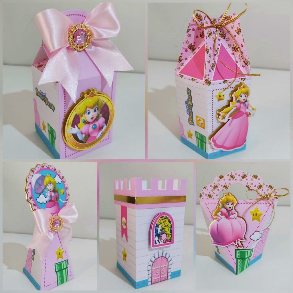 Kit Festa  PRINCESA PEACH - PEGUE MONTE -  CAIXINHAS PERSONALIZADAS - LEMBRANCINHAS INFANTIL