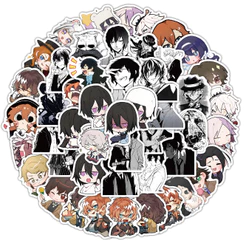Conjunto De Adesivos Bungo Stray Dogs Chibi (103 Unidades)-Decoração De Anime Kawaii Para Garrafa De Água-Murah E Keren