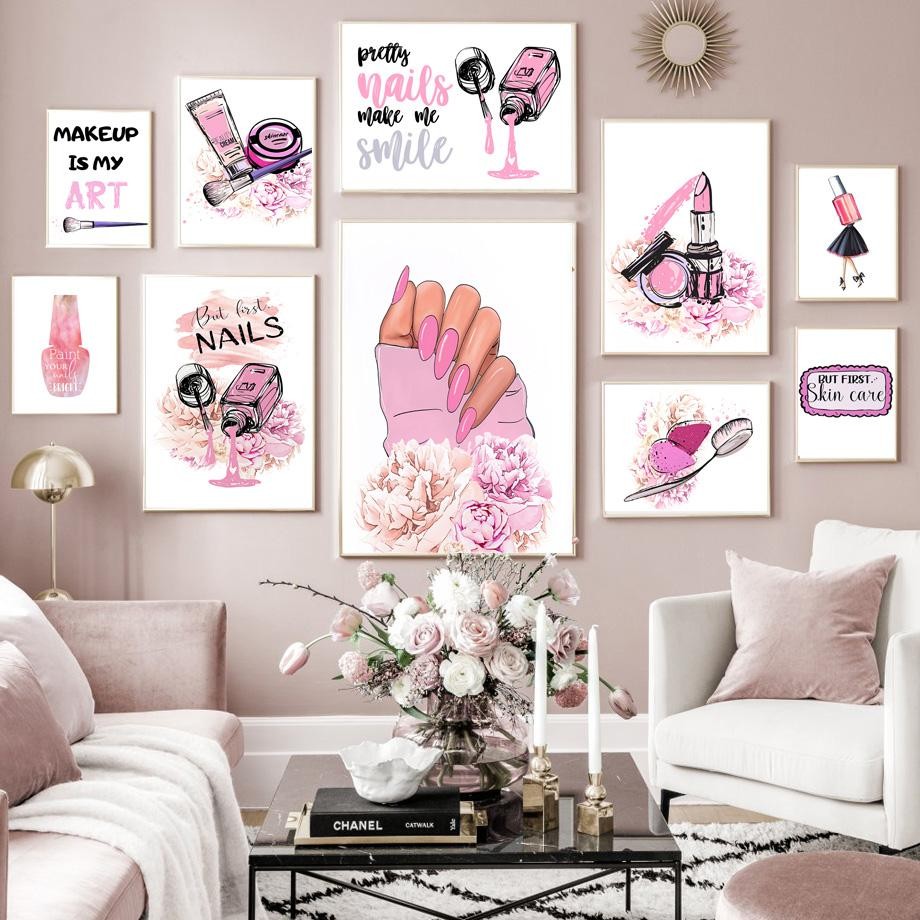 Kit Quadros para Salão de Beleza- Nail Designer, Lash Designer, Hair Designer e Make UP 05