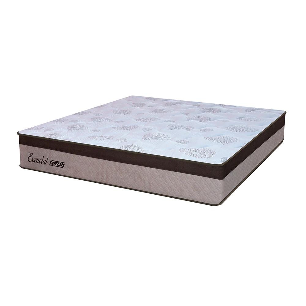 Colchão Queen Gazin Essencial Molas Ensacadas 158x198x26cm Conforto Euro Top Nao Transmite Movimento - Home & Living