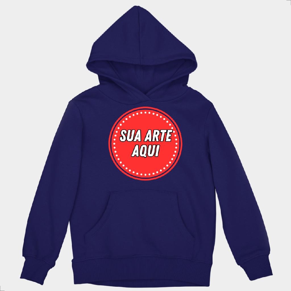 Blusa Moletom Personalizada Infantil Canguru Com Capuz Flanelado Com Sua Logo