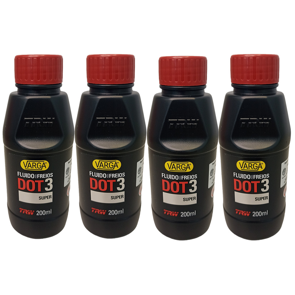 Kit 4 Fluidos Óleo de Freio Dot 3 200ml Rclf00011 em Oferta na Shopee